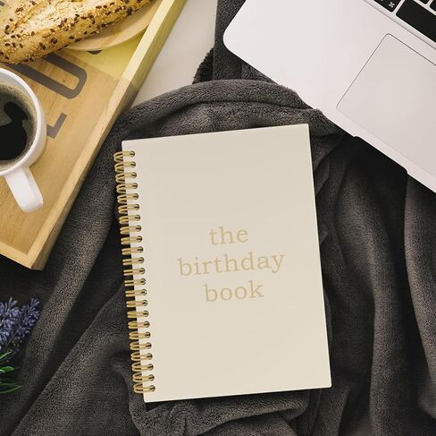 The Birthday Book Journal, Baby Birthday Memory Spiral Notebook, Childhood Kids Memory 5.5"X8.3" 164Pages Lined Notebooks College Ruled, Keepsake Babymemory Notebook for New Mom in Saudi Arabia