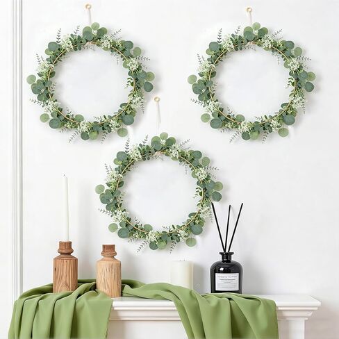100 Pcs 4 Kinds Mixed Artificial Eucalyptus Greenery Stems, Babys Breath Artificial Flowers Bulk with Faux Silver Dollar Eucalyptus Leaves for DIY Bouquets Wedding Party Home Decor in Saudi Arabia