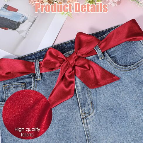 Red Sash Belt Satin Belt Women Dress Sash 70 InchSilk Sashes Ribbon Belts for Dress Long Wedding Sashes Belts Bridal Waist for Party Special Occasion Ribbon Costume Accessories, 2.4 Inch Wide in Saudi Arabia