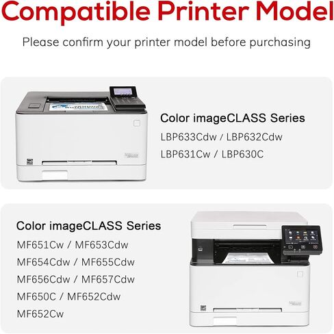 067H 067 مجموعة خرطوشة حبر بديلة لـ Canon 067H متوافقة مع Color ImageClass MF652Cw MF656Cdw LBP632Cdw MF654Cdw MF653Cdw LBP633Cdw MF650C LBP630C طابعة عالية الإنتاجية 5 عبوات in Kuwait