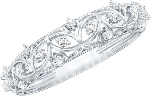 Certified Lab Grown Diamond Filigree Wedding Band, Ef-Vs Quality, Diamond Vintage Ring For Women - With Jewelry Box in Saudi Arabia