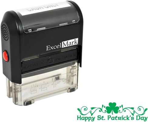 St. Patricks Day Rubber Stamp - Happy St. Patricks Day Stamp - Green Ink in Saudi Arabia