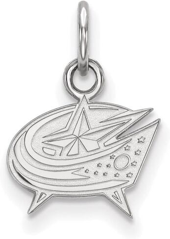 LogoArt Sterling Silver Columbus Blue Jackets Extra Small Pendant in Saudi Arabia