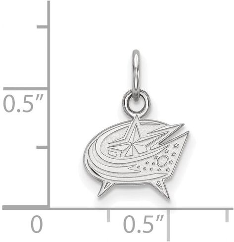 LogoArt Sterling Silver Columbus Blue Jackets Extra Small Pendant in Saudi Arabia