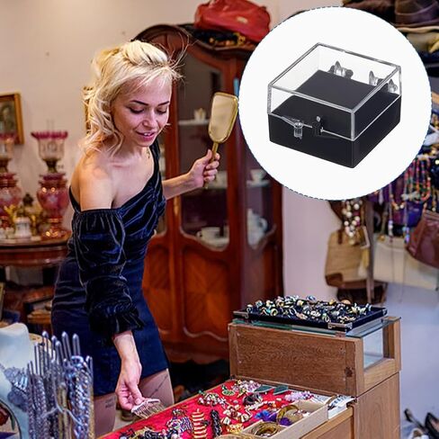 WEBEEDY 36 Pcs Clear Gift Box for Pin, Pin Display Case With Foam Insert, Jewelry Badge Lapel Pins Gift Box Small Display Storage Boxes for Brooch Pins Medal Rings,1.1x1.1x0.8 Inch in Saudi Arabia