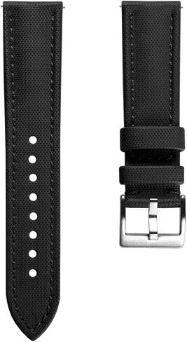 WatchGecko Atlas Sailcloth Waterproof Watch Strap – Quick-Release Spring Bars, Brushed Stainless-Steel Buckle, 18mm, 19mm, 20mm, 21mm, 22mm Sizes, 5 Color Options in Kuwait