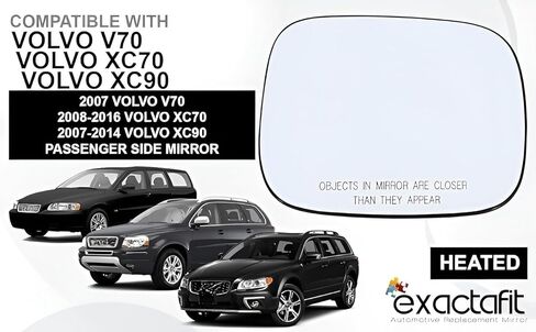 Passenger Side Mirror Glass Replacement For 2008-2016 Volvo XC70 XC 70, 2007-2014 XC90 XC-90, 2007 V70 Right Door Mirrors Heated Back Plate 30745043 in Saudi Arabia