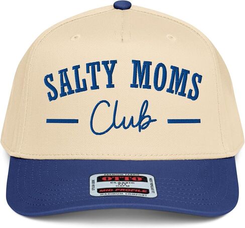 NX1 Salty Moms Club مضحك الأم 2 لهجة قبعة مطرزة منتصف التاج منحني بيل Snapback قبعة للنساء in Saudi Arabia