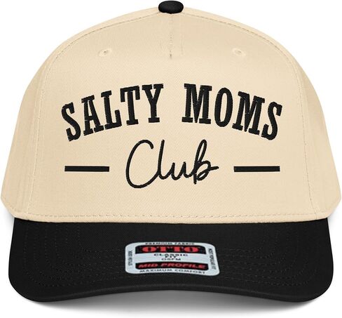 NX1 Salty Moms Club مضحك الأم 2 لهجة قبعة مطرزة منتصف التاج منحني بيل Snapback قبعة للنساء in Kuwait