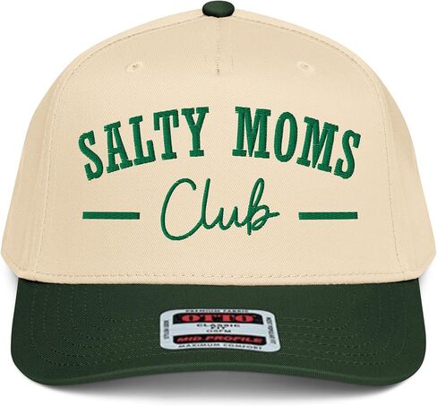 NX1 Salty Moms Club مضحك الأم 2 لهجة قبعة مطرزة منتصف التاج منحني بيل Snapback قبعة للنساء in Kuwait