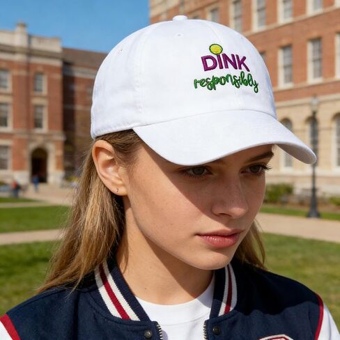 قبعة بيسبول مطرزة بمسؤولية من Dink هدية كرة البيسبول المضحكة للرجال والنساء، قبعة للأب من القطن قابلة للتعديل باللون الأبيض in Saudi Arabia