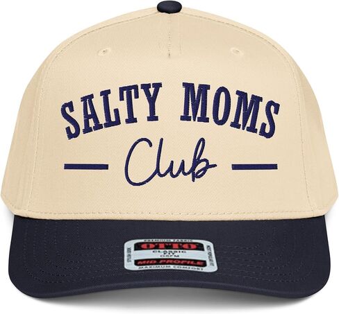 NX1 Salty Moms Club مضحك الأم 2 لهجة قبعة مطرزة منتصف التاج منحني بيل Snapback قبعة للنساء in Kuwait