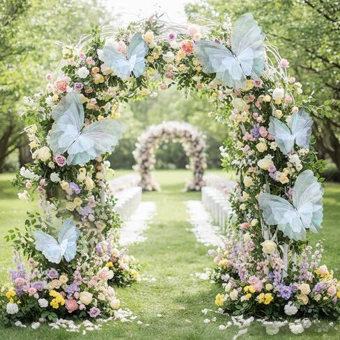 Large White Butterfly Decorations, 20 Inch 12 Inch 3D Silk Mariposas Grandes para Decoracion, Butterfly Birthday Decorations for Baby Shower Women's Party Wedding Wall Decor，6 PCS in Saudi Arabia