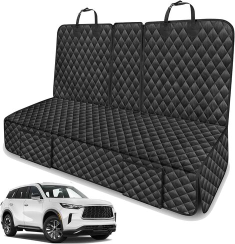 غطاء مقعد سيارة للكلاب للمقعد الخلفي متوافق مع ملحقات إنفينيتي Q50 QX60 QX50 Q60 QX55 SUV 2000-2025 2026، أغطية مقاعد خلفية مضادة للماء وغير قابلة للانزلاق in Saudi Arabia