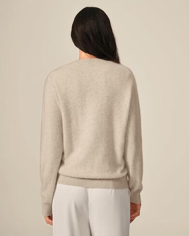 KVSS Cashmere Sweater for Women Crewneck Fuzzy Warm Nap Cozy Pullover Sweaters Long Sleeve | Luxury from Inner Mongolia in Saudi Arabia