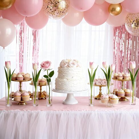 12 قطعة من المزهريات الزجاجية الأسطوانية للقطع المركزية، مزهريات زهور شفافة مقاس 7.5 بوصة للسيقان المفردة، مزهريات زجاجية صغيرة بكميات كبيرة لديكور المنزل وحفلات الزفاف in Kuwait