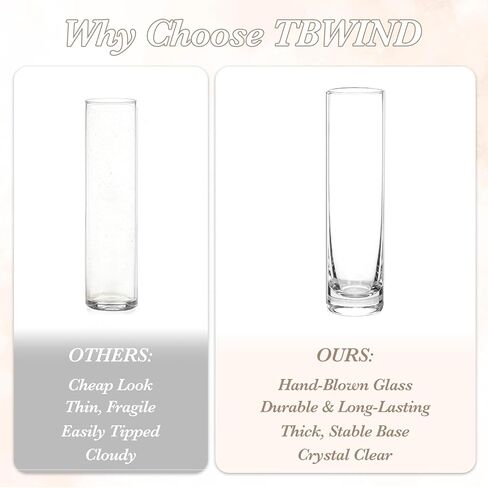 12 قطعة من المزهريات الزجاجية الأسطوانية للقطع المركزية، مزهريات زهور شفافة مقاس 7.5 بوصة للسيقان المفردة، مزهريات زجاجية صغيرة بكميات كبيرة لديكور المنزل وحفلات الزفاف in Kuwait