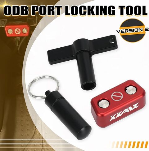 أداة قفل مضادة للسرقة بمنفذ obd2، جهاز مضاد للسرقة بقفل السيارة obd2، واقي منفذ obd لجهاز مضاد للسرقة، متوافق مع سيارات جنرال موتورز شيفروليه جي إم سي كاديلاك (الإصدار 2، ألومنيوم) in Kuwait