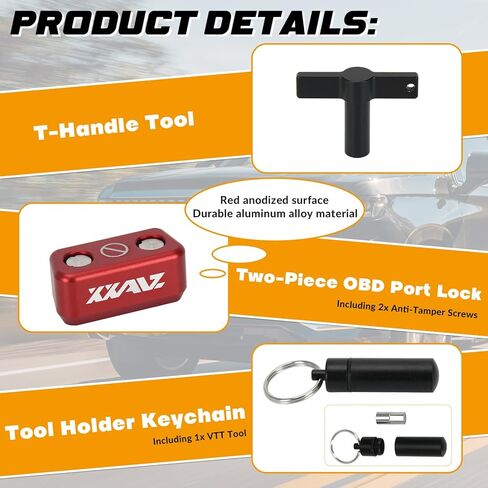 أداة قفل مضادة للسرقة بمنفذ obd2، جهاز مضاد للسرقة بقفل السيارة obd2، واقي منفذ obd لجهاز مضاد للسرقة، متوافق مع سيارات جنرال موتورز شيفروليه جي إم سي كاديلاك (الإصدار 2، ألومنيوم) in Kuwait