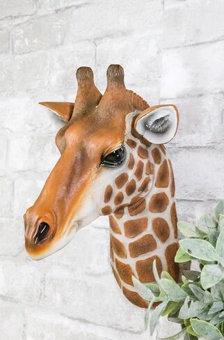 Ebros Kenya The Safari Giraffe Head Wall Decor Wildlife Animal Trophy Taxidermy Sculpture Hanging Plaque Figurine in Saudi Arabia