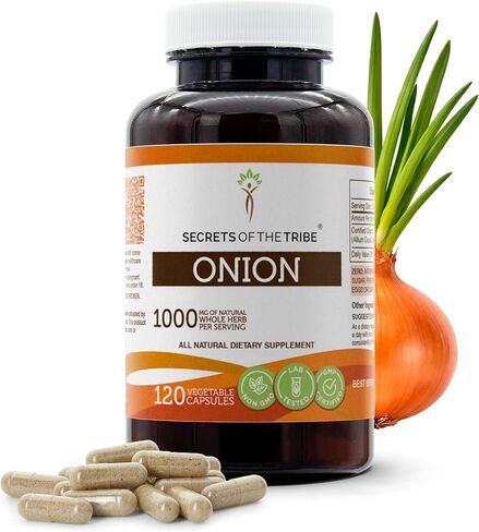 Secrets of the Tribe Onion 120 Capsules, Made with Vegetable Capsules and Onion (Allium Cepa) Dried Bulb (120 Capsules) in Saudi Arabia