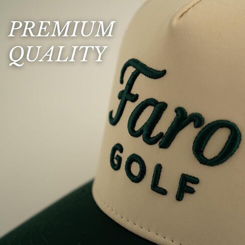 Golf Hat for Men and Women - Adjustable Snapback Cap with Flexible Fit - Lightweight, Breathable, and Sweat Resistant - OSFA Cream in Saudi Arabia