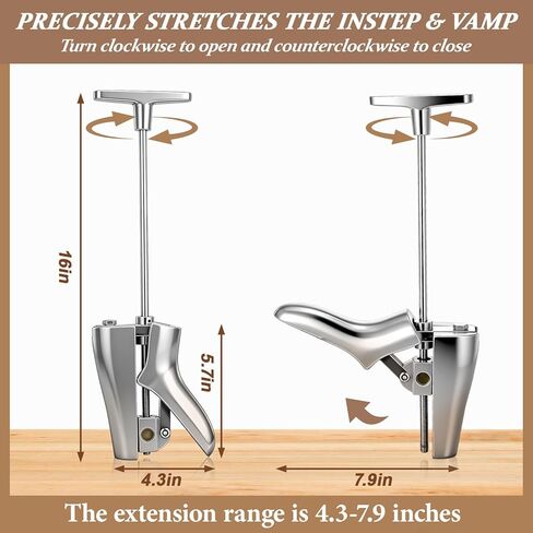 Zonon Boot Instep and Vamp Stretcher for Cowboy, Heavy Duty Metal Expander with Instep Stretching, Adjustable Adjustable Shaft & Leg Shoes Expander for Hiking, Work, Riding Boots in Saudi Arabia