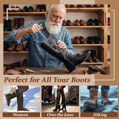 Zonon Boot Instep and Vamp Stretcher for Cowboy, Heavy Duty Metal Expander with Instep Stretching, Adjustable Adjustable Shaft & Leg Shoes Expander for Hiking, Work, Riding Boots in Saudi Arabia