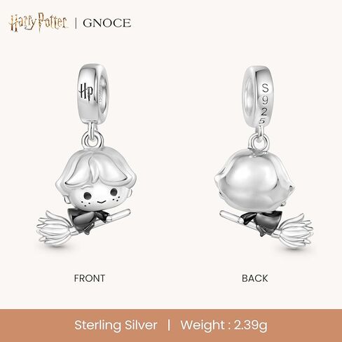 GNOCE Harry Potter Ron Weasley Riding A Broom Pendant Dangle Charm Bracelet for Women, S925 Sterling Silver Dangle Charms for Women Wife, Valentine‘s Day, Mother’s Day Jewelry in Saudi Arabia