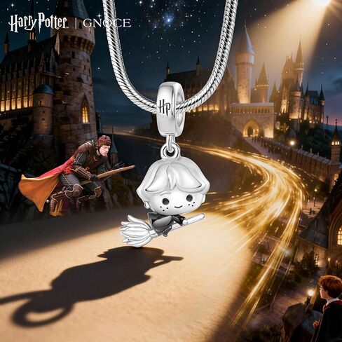 GNOCE Harry Potter Ron Weasley Riding A Broom Pendant Dangle Charm Bracelet for Women, S925 Sterling Silver Dangle Charms for Women Wife, Valentine‘s Day, Mother’s Day Jewelry in Saudi Arabia