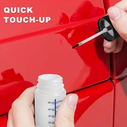 6 PCS 2 Oz Paint Touch Up Bottle, Empty Paints Container with Lid Brush Applicator Mixing Ball, Reusable 60 ml Fluid Capacity Leftover Paint Bottles for Fixing Car Scratches in Saudi Arabia