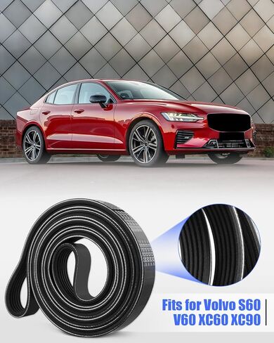 Serpentine Belt Fit for Volvo S60 V60 XC60 XC90, Replacement 5060955 5060955DR in Saudi Arabia