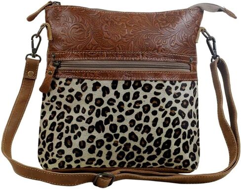 Myra Bag Wow Factor Pouch Upcycled Cowhide & Leather S-2917 in Saudi Arabia