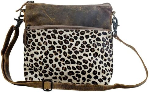 Myra Bag Wow Factor Pouch Upcycled Cowhide & Leather S-2917 in Saudi Arabia