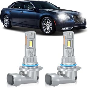 Fit For Chrysler 200 300 2011 2012 2013 2014 2015 High Low Beam Light Bulbs, 1:1 Real Size, 6000K Cool White Lights, 20000LM 800% Brightnes, Plug n Play, Pack of 2 in Saudi Arabia