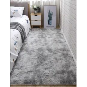 Soft Plush Area Rugs, Non-Slip Fuzzy Shag Plush Soft Shaggy Bedside Rug, Tie-Dyed Living Room Carpet, Bedroom Living Room Rug,1pc, Room Decor,Tie Dye Gray,(19.7x31.5inches) in Kuwait