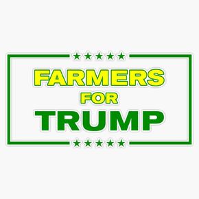 Farmers For Trump Sticker Bumper Sticker Vinyl Decal 5" in Kuwait