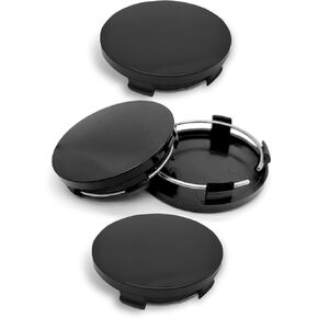 4PCS Car Wheel Center Caps, 60MM/2.36In OD 56MM/2.2In ID Center Hub Cover, ABS Snap-in Vehicle Rim Hub Caps, Rustproof Dustproof Center Cap for Rims, Universal Wheel Hub Decoration (Black) in Kuwait