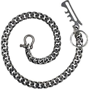 Stainless Steel Wallet Chain Retro Rustic Biker Trucker Punk Heavy-Duty Thick Jean Keychain in Saudi Arabia