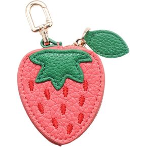 Cherry Cute Fruit Coin Purse Bag Charm, Mini Leather Coin Change Purse Keychain Coins Pouch Holder, Kawaii Bag Charms for Handbag Tote Wallet(Cherry) in Kuwait