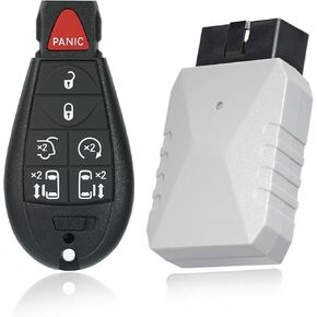 طقم استبدال مفتاح Fob عن بعد متوافق مع Chrysler Town and Country Dodge Grand Caravan 2008-2016، Volkswagen Routan 2009-2012 معرف FCC للدخول بدون مفتاح: M3N5WY783X IYZ-C01C، 433MHZ 7BTN in Kuwait