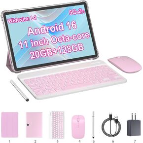 Tablet 11-inch Tablet, 16GB + 128GB, Android 14 Tablet, 1TB Expandable, 13MP Camera, Octa-Core Processor 5G WiFi 8000MAH Battery 11'' IPS HD Touchscreen Google Tableta. in Kuwait