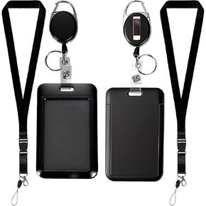 6-Piece ID Badge Holder Set,2 Pack Breakaway Lanyards,2 Pack Retractable Badge Reel Clip with Keyking,2-Pack Vertical Cruise Ship Cards Holder in Saudi Arabia