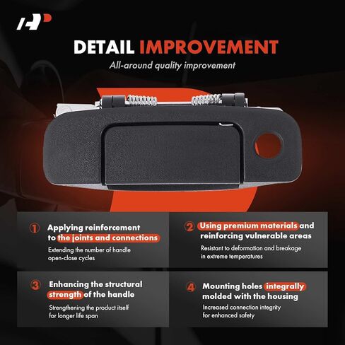 A-Premium Tailgate Handle Liftgate Latch Handle Compatible with Dodge Durango 1998-2003, Textured Black, Replace# 55256558AC, 55256558 in Saudi Arabia
