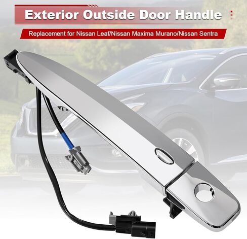 FAERSI Exterior Chrome Door Handle Front Left Driver Side, Compatible with Nissan Sentra 2013-2018, Murano Maxima 2009-2014, Nissan Leaf 2011-2017 Replace#806469N00A 806451AA0A in Saudi Arabia