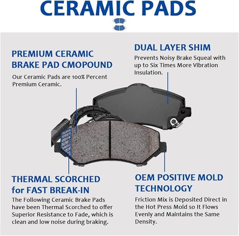 دوارات الفرامل الأمامية والخلفية سيراميك مكابح الشاحنة والسحب طقم فرامل محفورة ومشقوقة لدودج رام 1500 دورانجو كرايسلر أسبن 5 LUG in Kuwait