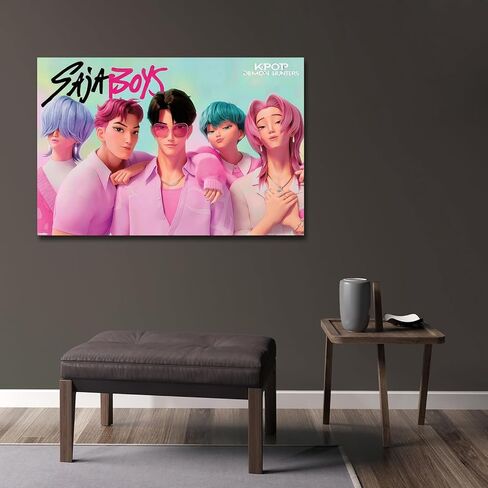 COMOR demon hunters poster For Fans Kids Birthday Party Decorations Gifts-demon hunters Posters Canvas Prints Picture For Teen Boy girls Bedroom Decor (KP4,16L x24W) in Saudi Arabia