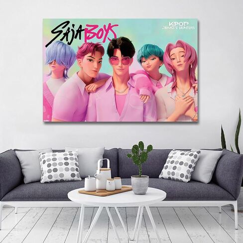 COMOR demon hunters poster For Fans Kids Birthday Party Decorations Gifts-demon hunters Posters Canvas Prints Picture For Teen Boy girls Bedroom Decor (KP4,16L x24W) in Saudi Arabia