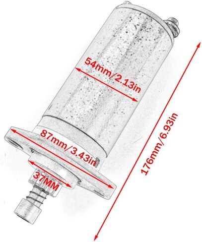 Starter Motor 8EH 8ELH 9.9EH 9.9EL 9.9ELH 9.9ELHPT 9.9ELPT 9.9EXLH 9.9EXLHPT 9.9EXLPT Compatible in Saudi Arabia