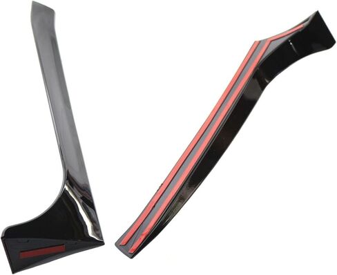 سبويلر جانبي للنافذة الخلفية باللون الأسود اللامع Canard Canards Splitter Replment for VW 6 MK6 GTI/GTR/GTD 2008-2013 in Kuwait